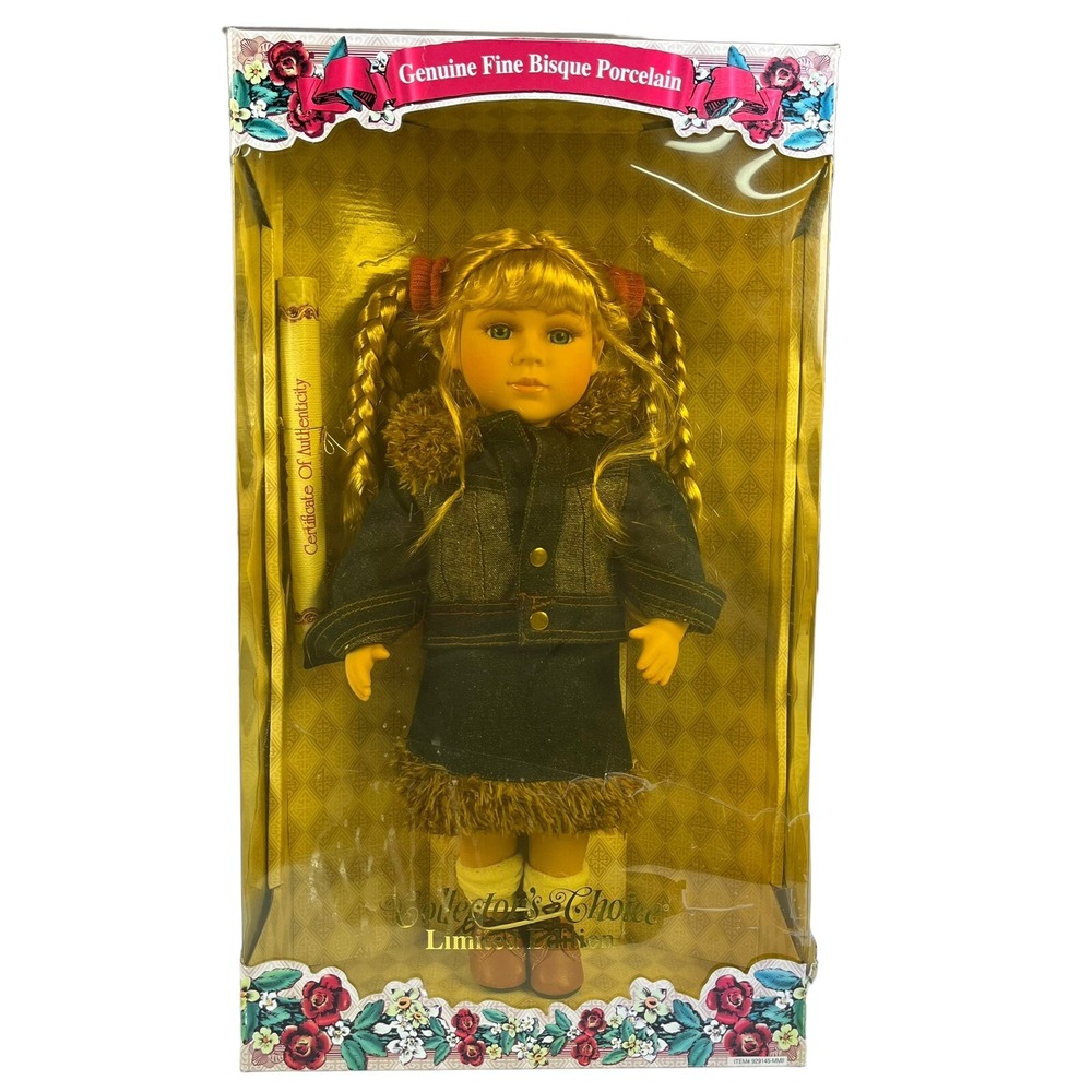 Collector's Choice Genuine Fine Bisque Porcelain Doll Limited Edition 17"‎ Tall